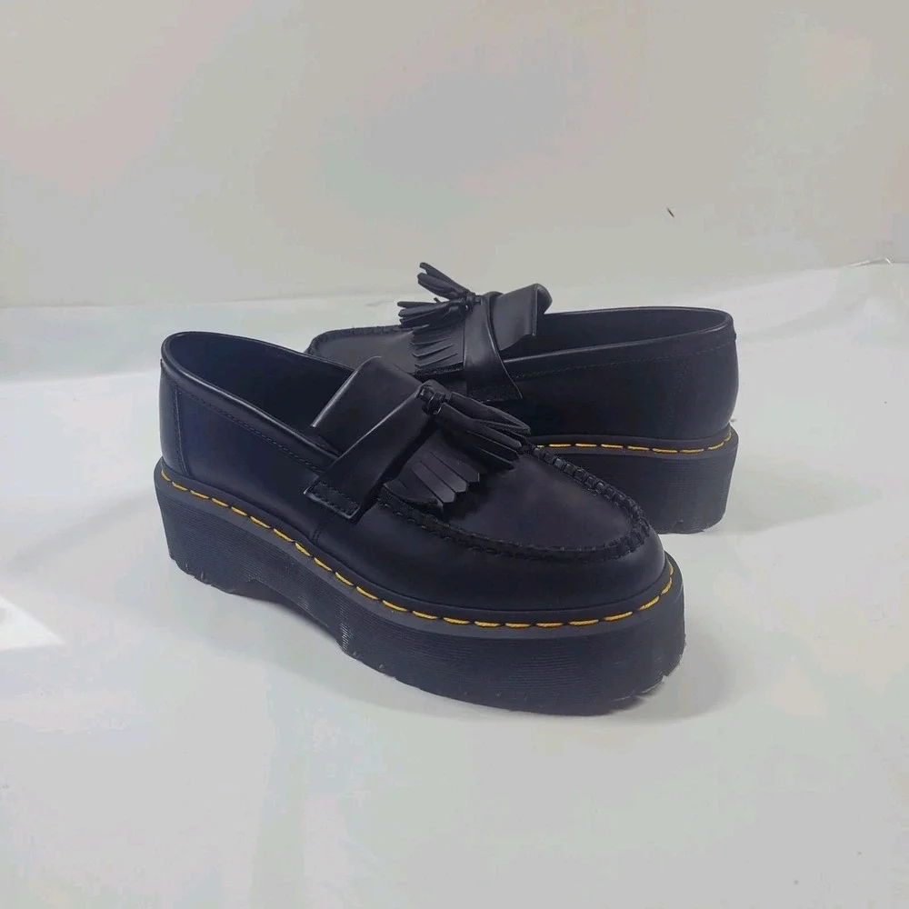 Dr. Martens Adrian Bex Smooth Leather Tassel Loafers Women's Size 8 Platform
